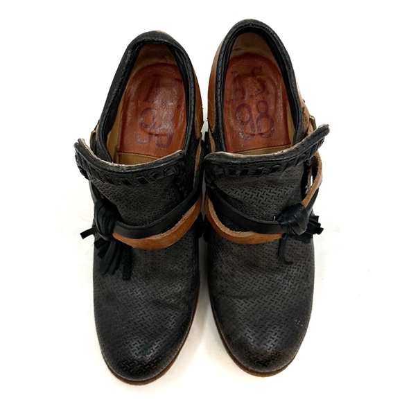 A.S. 98 | Strappy Leather Heeled Low Booties Size‎ 37 - Picture 10 of 14